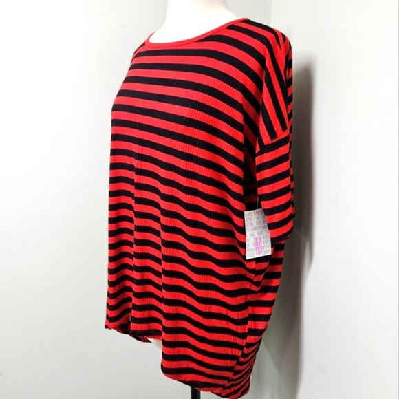 Lularoe Irma Striped Tunic Shirt Medium - Picture 2 of 8